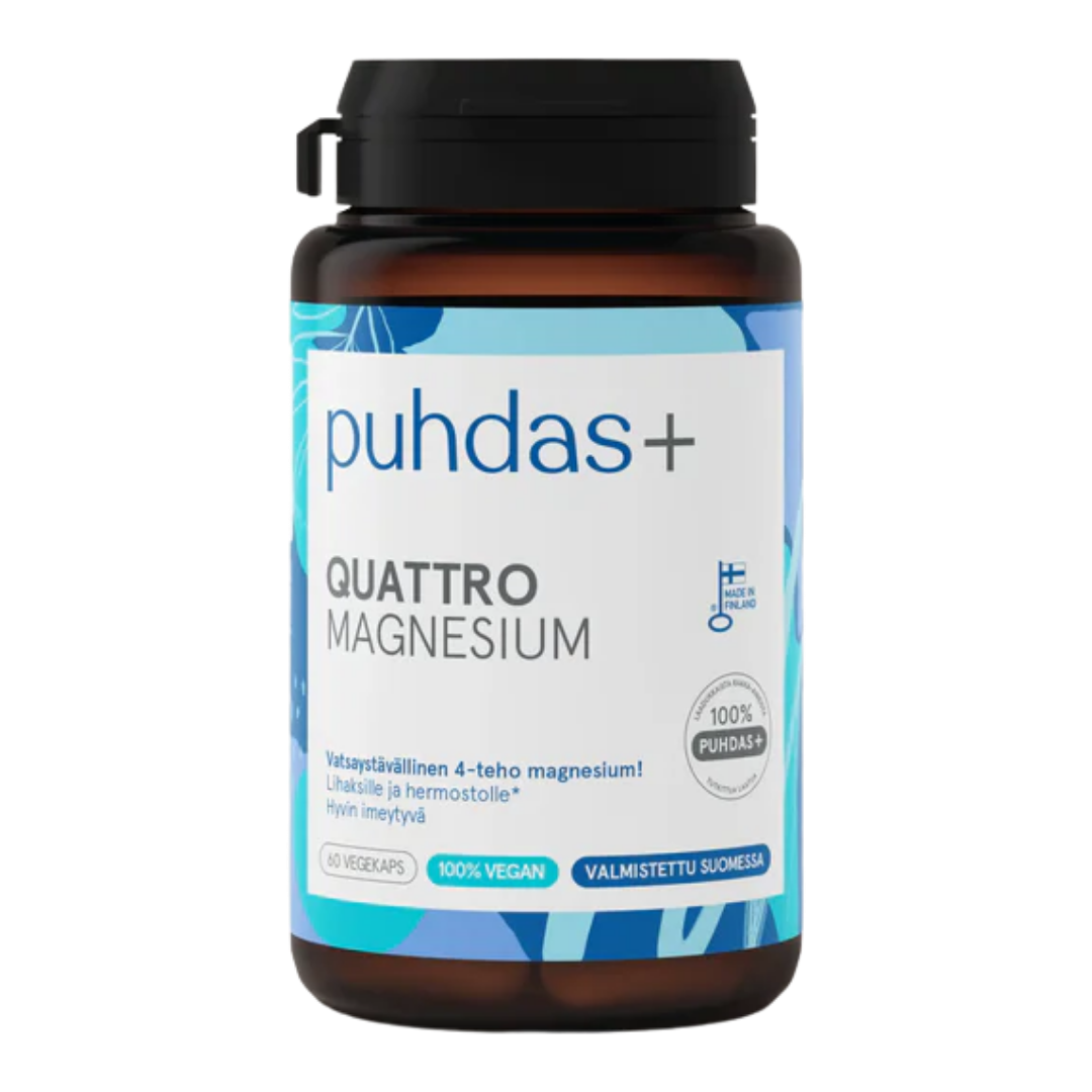 Puhdas+ Quattro Magnesium 60粒植物胶囊