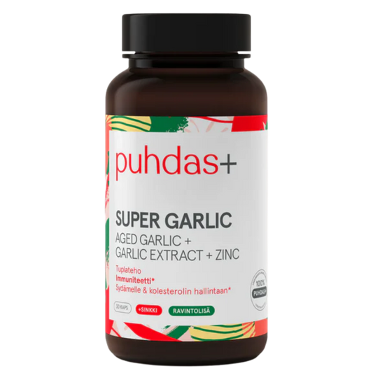 Puhdas+ 超级大蒜 30粒｜Puhdas+ Super Garlic - Valkosipuli 30 kaps.