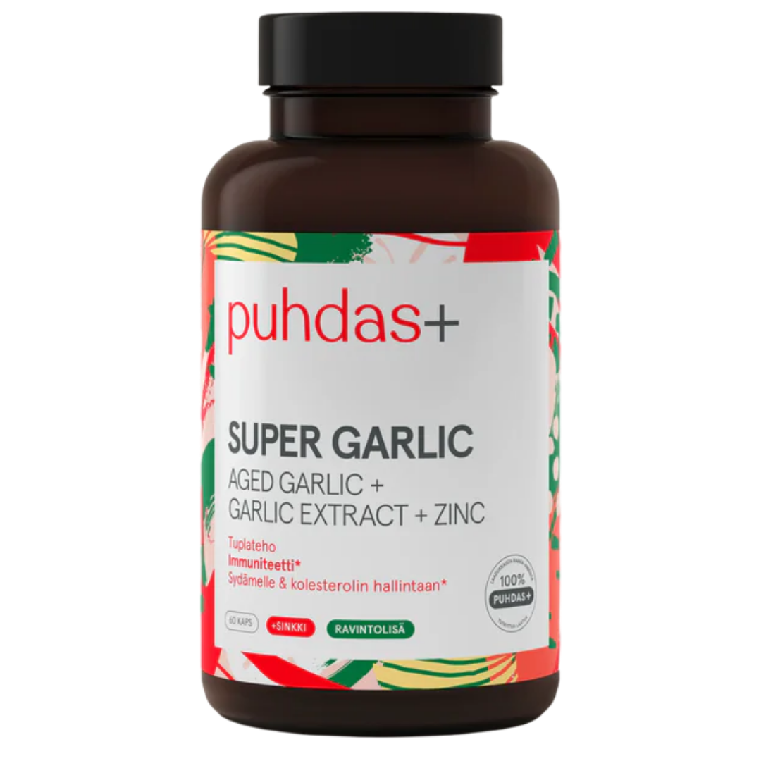 Puhdas+ 超级大蒜 60粒｜Puhdas+ Super Garlic - Valkosipuli 60 kaps.