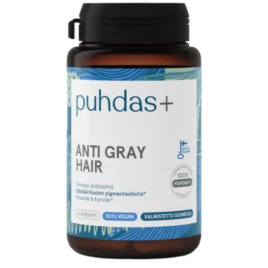 Puhdas+ 强效抗白发 60粒胶囊｜Puhdas+ Vahva Anti Gray Hair 60 kaps.