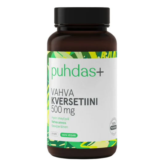 Puhdas+ 强效槲皮素 500毫克 60粒胶囊｜Puhdas+ Vahva Kversetiini 500 mg 60 kaps.