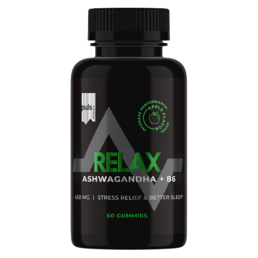 Relax 南非醉茄+维生素B6 60 kpl｜Puls Nutrition Relax Ashwagandha + B6 Vitamiini 60 kpl