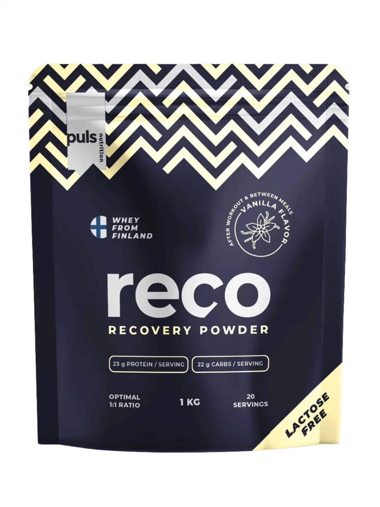 恢复粉 香草味 1 kg｜Puls Nutrition Reco Recovery Powder Vanilja 1 kg