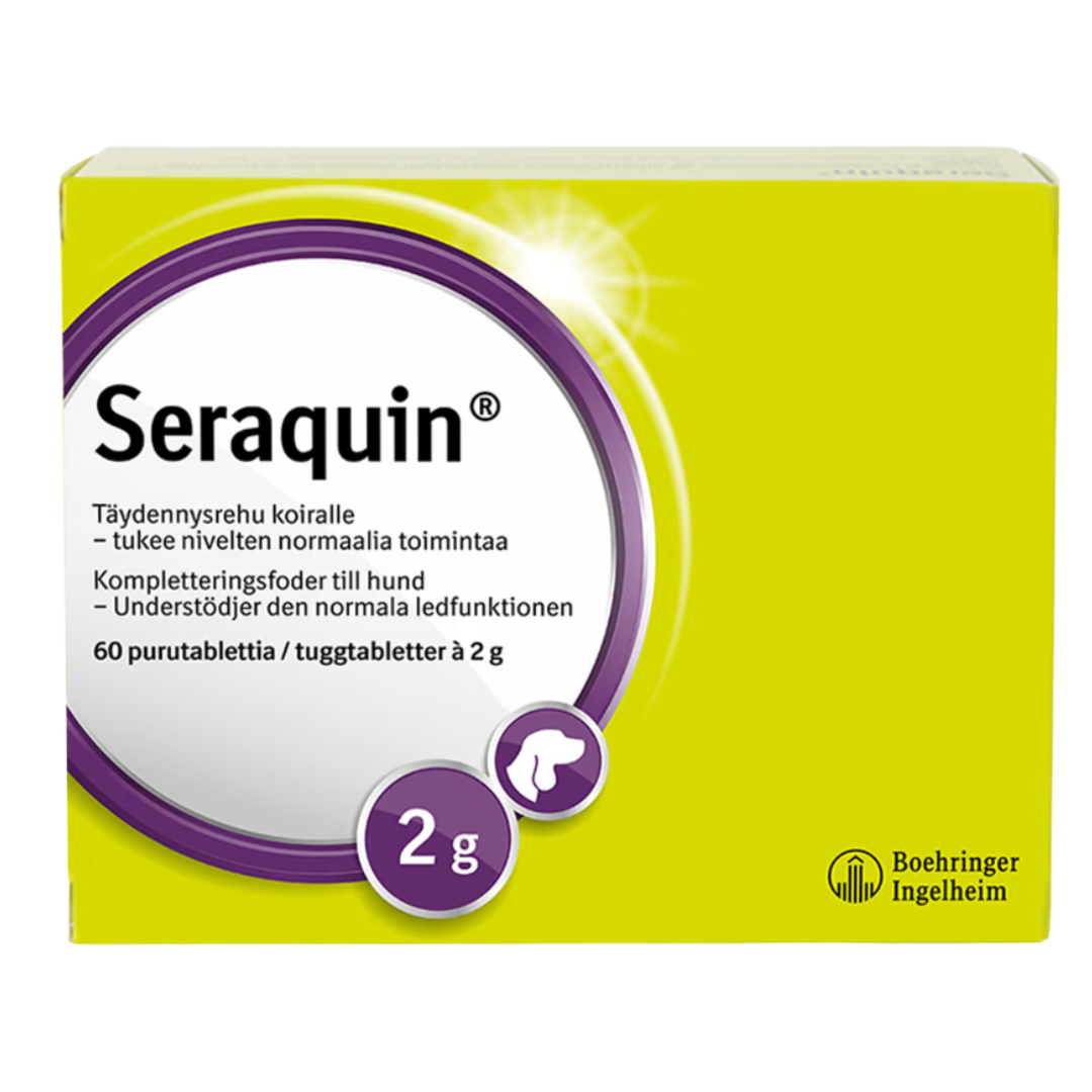 Seraquin 补充饲料 犬 2克 60片｜Seraquin Täydennysrehu koirille 2 g 60 tabl.