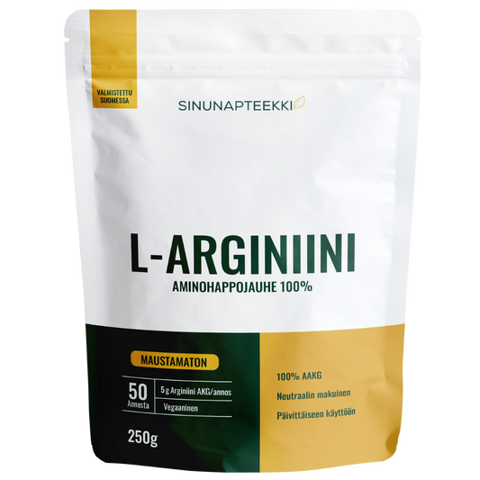 Sinunapteekin L-精氨酸 250 g｜Sinunapteekin L-Arginiini 250 g