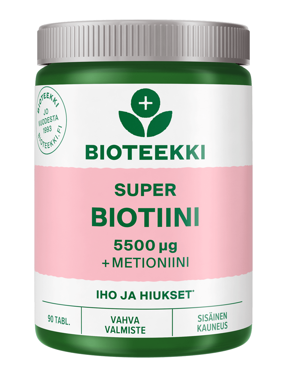 Bioteekki Super Biotiini 90 tabl.｜Bioteekki 超级生物素 90 片。
