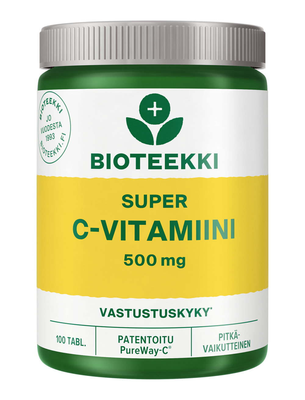Bioteekki Super C 500 mg 100 tabl.｜Bioteekki Super C 500 毫克 100 片。