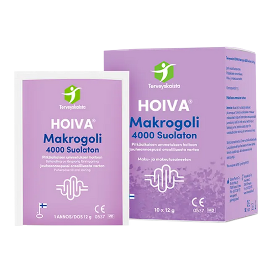 聚乙二醇4000无盐冲剂 12 g｜Terveyskaista HOIVA Makrogoli 4000 Suolaton 10 x 12 g