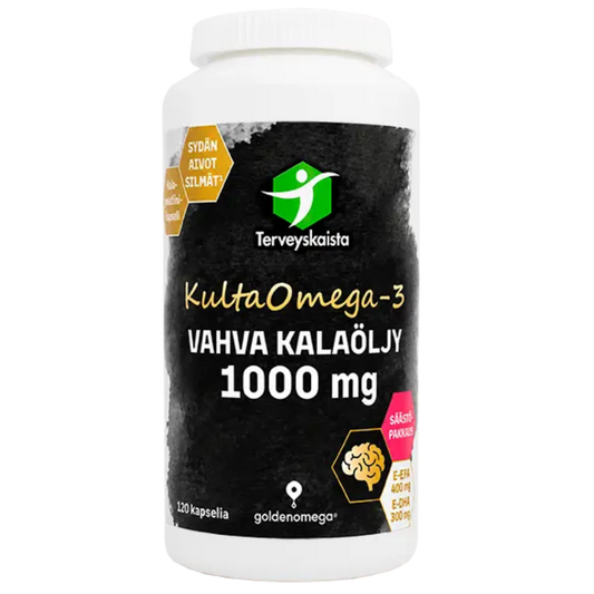 健康带 黄金Omega-3 强效鱼油 1000 毫克 120 粒