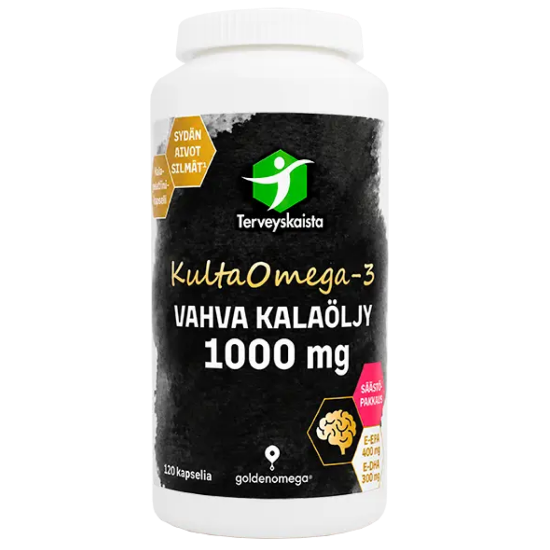 健康带 黄金Omega-3 强效鱼油 1000 毫克 120 粒