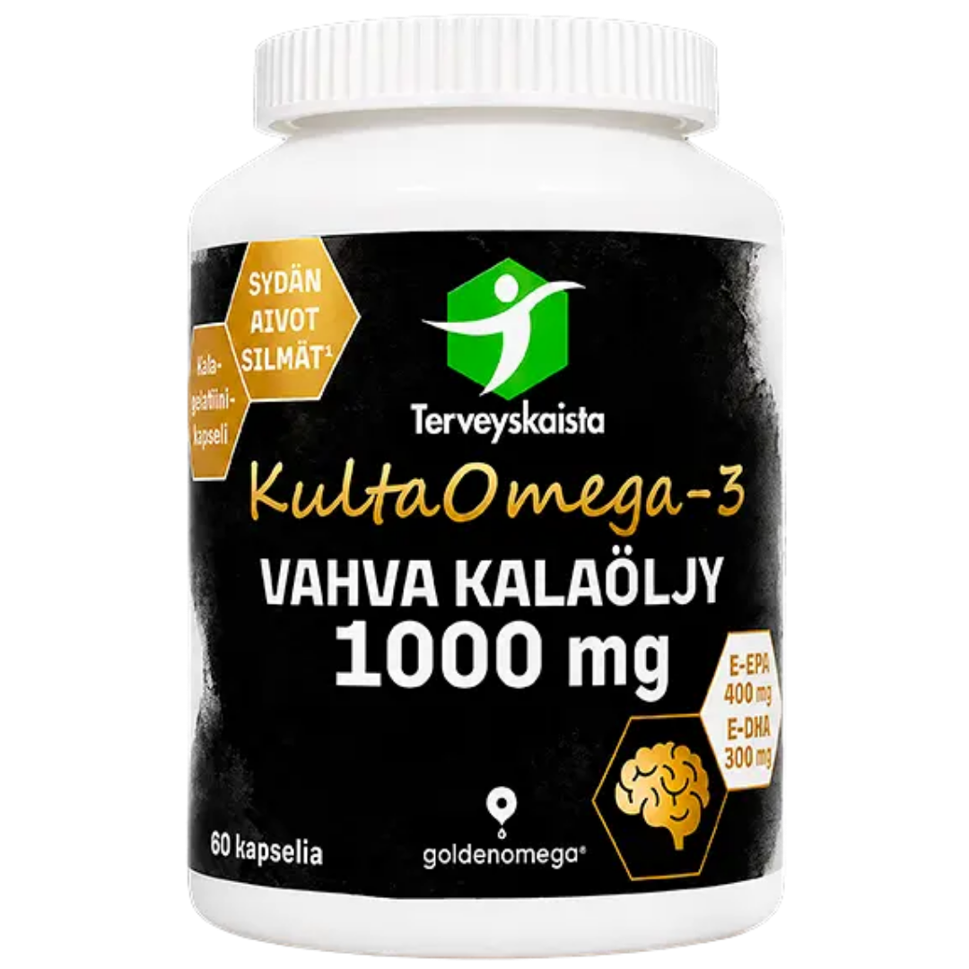 健康带 黄金Omega-3 强效鱼油 1000 毫克 60 粒