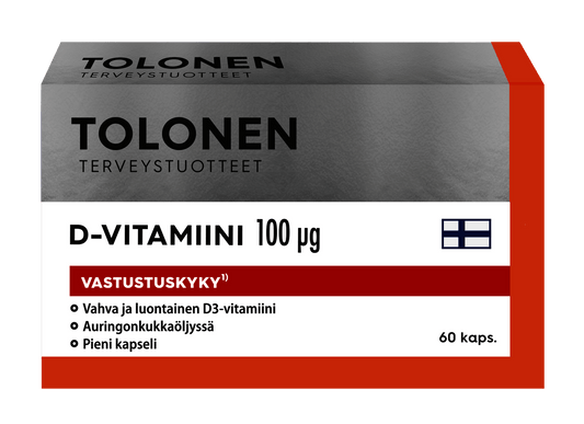 Tolonen D-维生素 100 µg 60 粒。