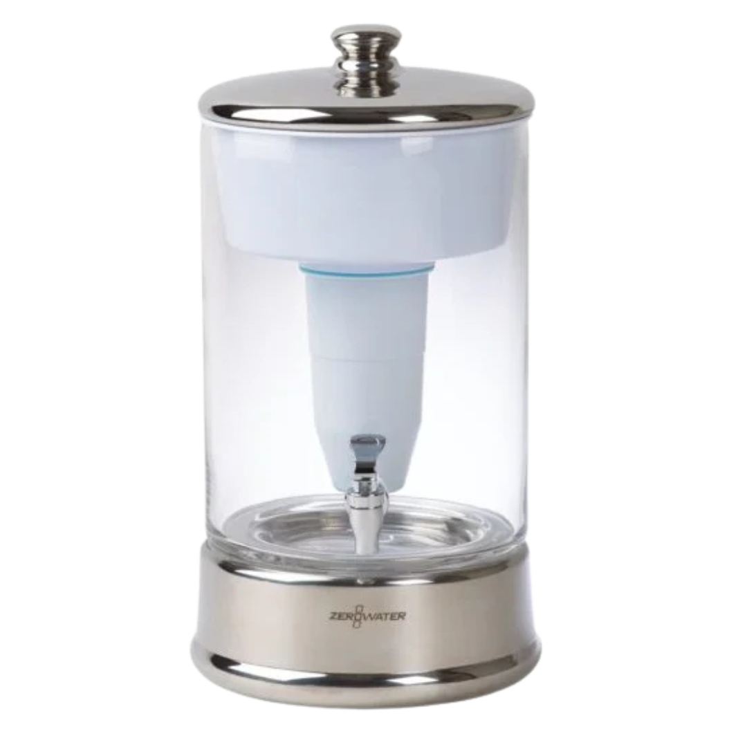 ZeroWater玻璃储水壶带PFAS滤芯 9,5 L｜ZeroWater Lasinen Vesisäiliö PFAS suodattimella 9,5 L