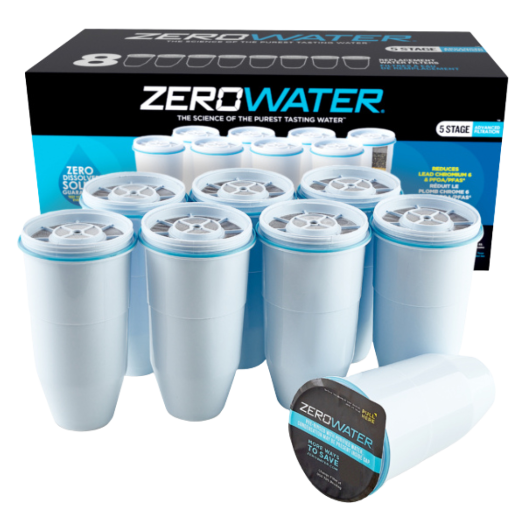 ZeroWater替换滤芯省钱装 8 kpl｜ZeroWater vaihtosuodatin SÄÄSTÖPAKKAUS 8 kpl
