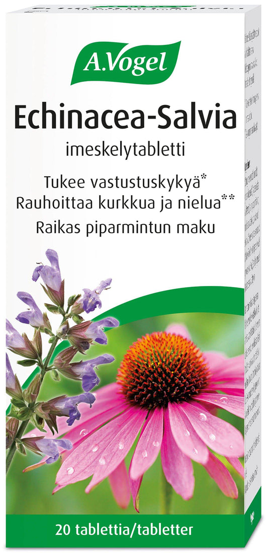 A.Vogel紫锥菊-鼠尾草含片20片｜A.Vogel Echinacea-Salvia Imeskelytabletti 20 tabl. - erä