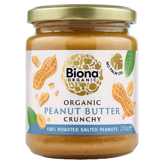有机花生酱 颗粒型 250 g｜Biona Organic Peanut Butter Crunchy - Maapähkinävoi 250 g