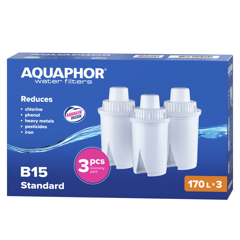 Aquaphor B15 vaihtosuodatin Ideal ja Dafi lasikannuihin 3 kpl｜Aquaphor B15 替换滤芯（适用于Ideal和Dafi玻璃壶） 3 kpl