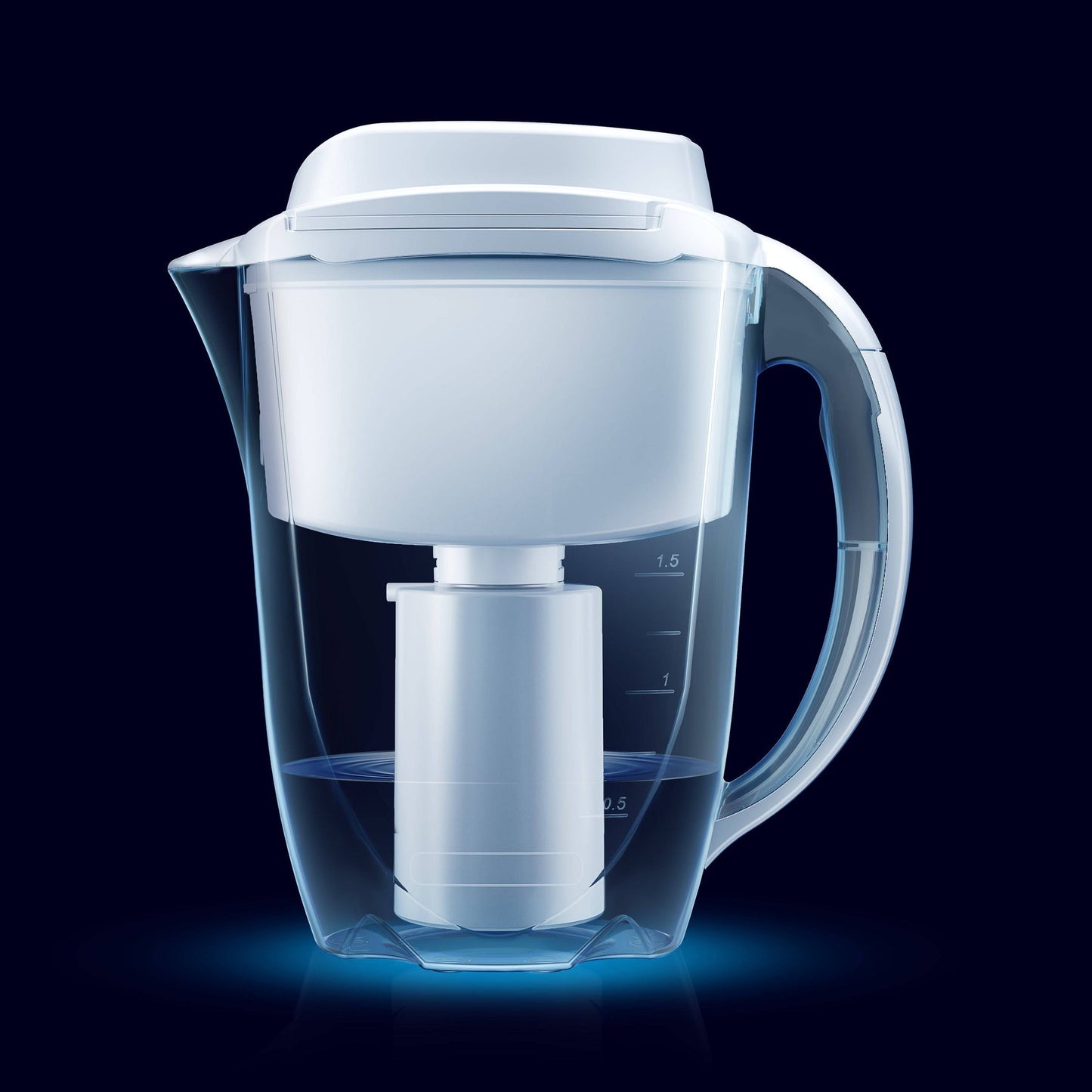 Aquaphor Water Filter Jug J.Shmidt 500 - Vedenpuhdistusjärjestelmä valkoinen｜Aquaphor J.Shmidt 500 滤水壶（白色）净水系统