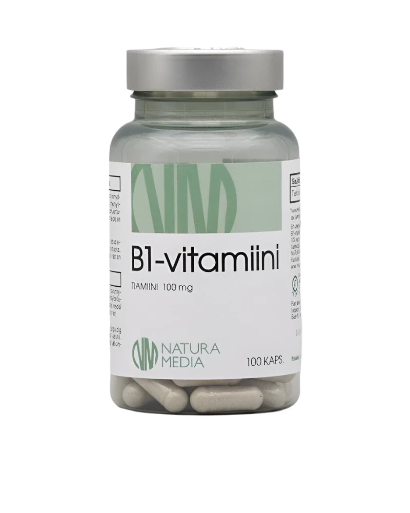 Natura Media B1-vitamiini 100 kaps.｜Natura Media 维生素B1胶囊 100粒