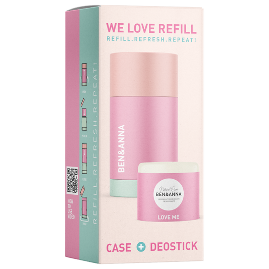 Ben & Anna Love Me - 止汗膏外壳+替换装 40 g｜Ben & Anna Love Me - Deodorantti Kotelo + Täyttöpakkaus 40 g