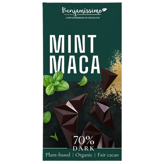 本杰西莫 70% 黑巧克力 薄荷与玛卡 60 g