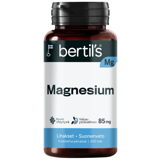 Bertil's 镁 85毫克 200片｜Bertil’s Magnesium 85 mg 200 tabl.