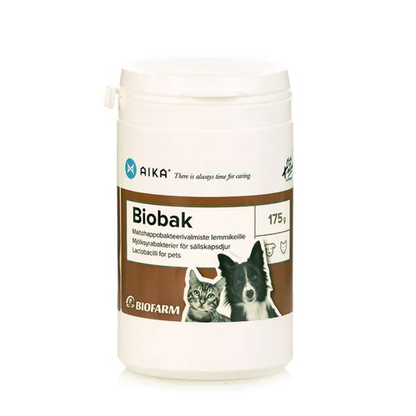 AIKA Biobak - maitohappobakteerivalmiste lemmikille 175 g - erä｜AIKA Biobak宠物乳酸菌制剂175克