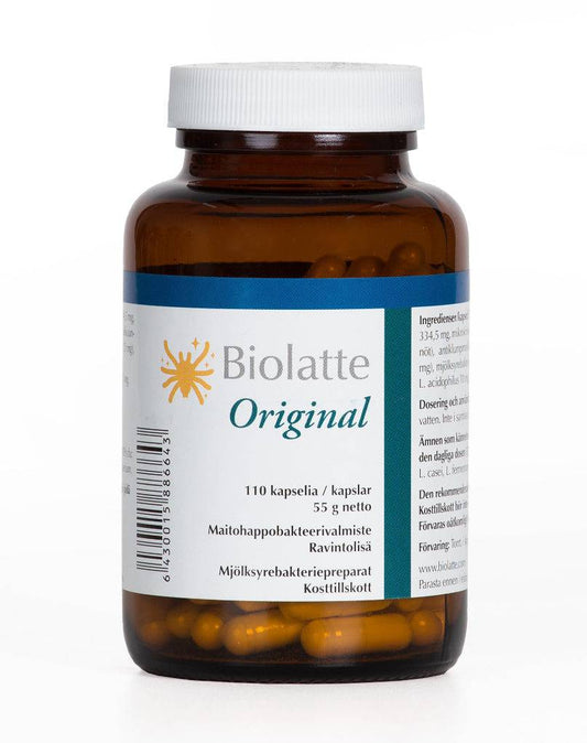 Biolatte 原味 - 乳酸菌制剂 110粒｜Biolatte Original - Maitohappobakteerivalmiste 110 kaps.