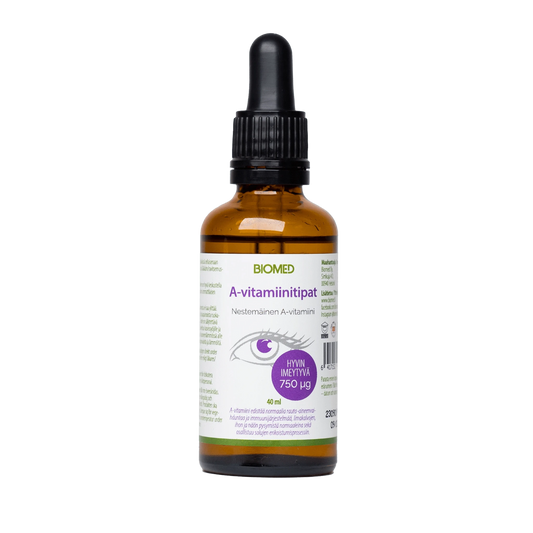Biomed 维生素A滴剂 40 ml｜Biomed A-vitamiinitipat - Nestemäinen A-vitamiini 40 ml