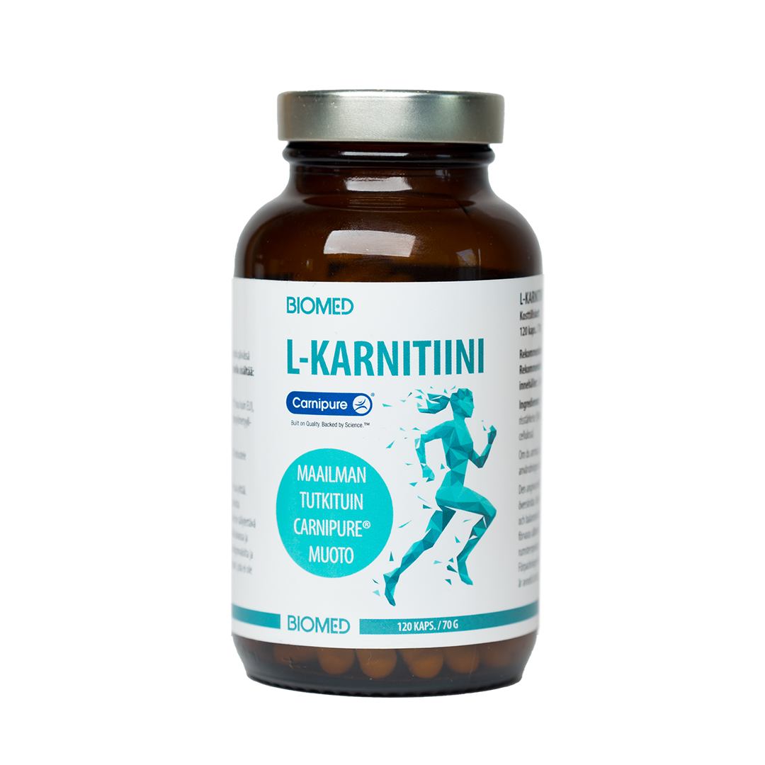 Biomed Carnipure L-肉碱 120粒｜Biomed Carnipure L-Karnitiini 120 kaps.