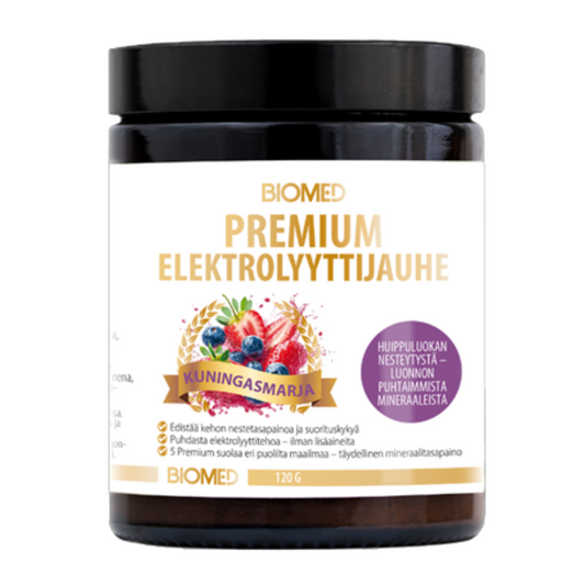Biomed 优质电解质粉 国王莓 120 g｜Biomed Premium Elektrolyyttijauhe Kuningasmarja 120 g