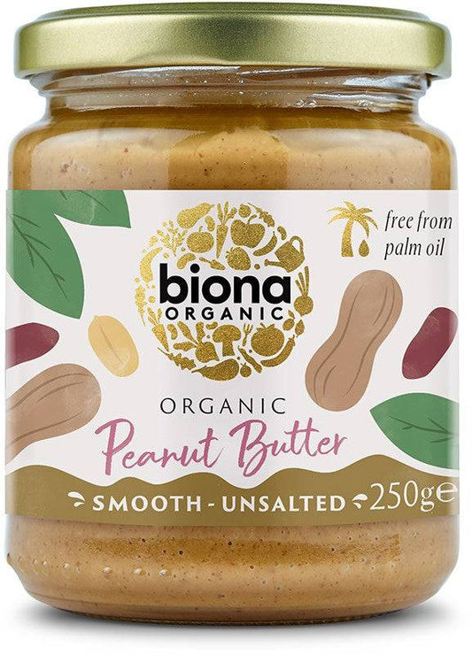 有机顺滑无盐花生酱 250 g｜Biona Organic Smooth Unsalted Peanut Butter - Suolaton Maapähkinävoi 250 g