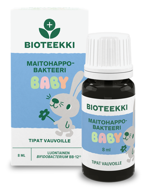 Bioteekki 乳酸菌婴儿滴剂 8毫升 - 有效期2026年10月 - 批次｜Bioteekki Maitohappobakteeri Baby Tipat 8 ml - Päiväys 10/2026 - erä