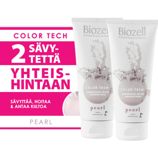 Biozell Professional Color Tech 2件装 - 珍珠色染发剂 2x 200 ml｜Biozell Professional Color Tech 2 Pack - Sävyte Pearl 2 x 200 ml