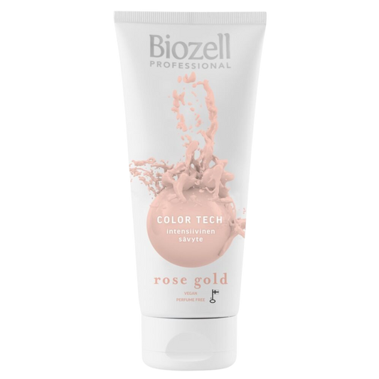 Biozell 专业色彩技术 - 玫瑰金浓艳染发剂 200 ml｜Biozell Professional Color Tech - Intensiivinen sävyte Rose Gold 200 ml