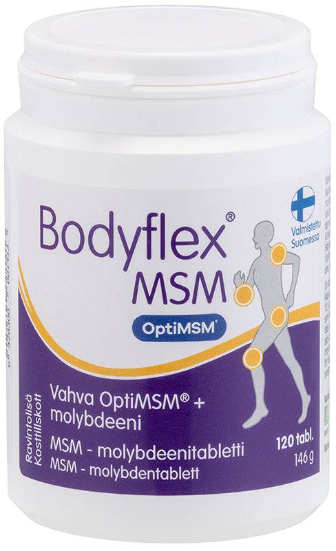 Bodyflex MSM - 钼 120片｜Bodyflex MSM - Molybdeeni 120 tabl.