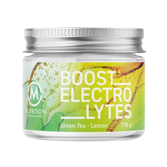 M-Nutrition Boost Electrolytes - 电解质粉 绿茶柠檬味 170 g｜M-Nutrition Boost Electrolytes - Elektrolyyttijauhe Vihreä Tee & Sitruuna 170 g