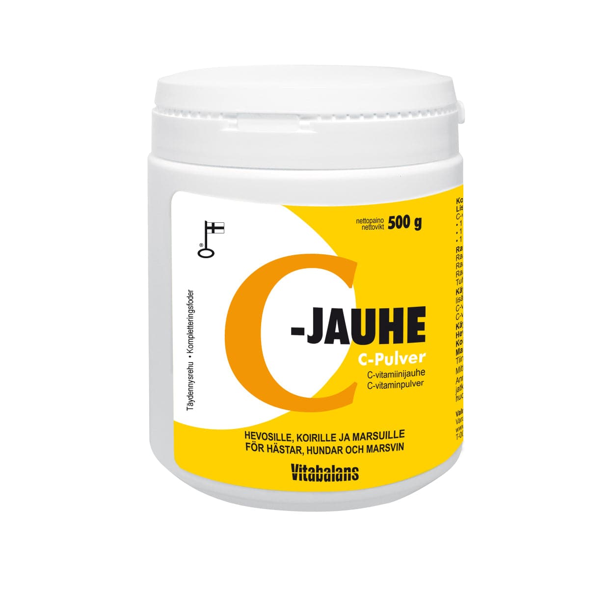 C-Jauhe - C-vitamiinijauhe Hevosille, Koirille ja Marsuille 500 g｜Vitabalans C粉-维生素C粉（马、犬、豚鼠用） 500 g