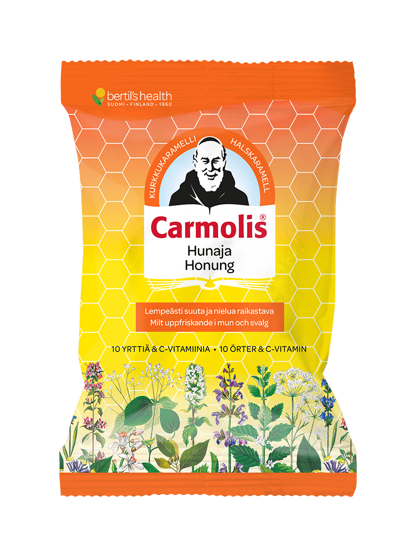 蜂蜜润喉糖 75 g｜Carmolis Hunaja Kurkkukaramelli 75 g