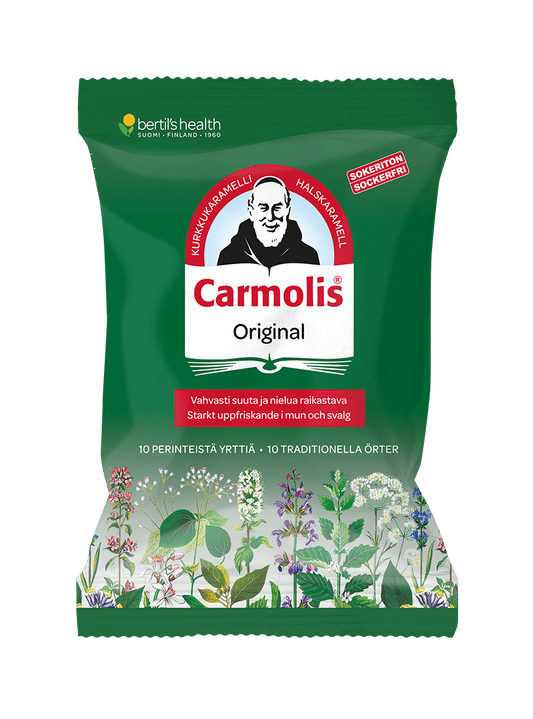 Carmolis 原味无糖润喉糖 75 g｜Carmolis Original Sokeriton Kurkkukaramelli 75 g