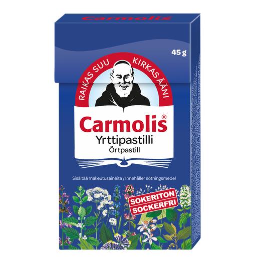 卡尔莫利斯无糖草本含片 45 g｜Carmolis Yrttipastilli, sokeriton 45 g