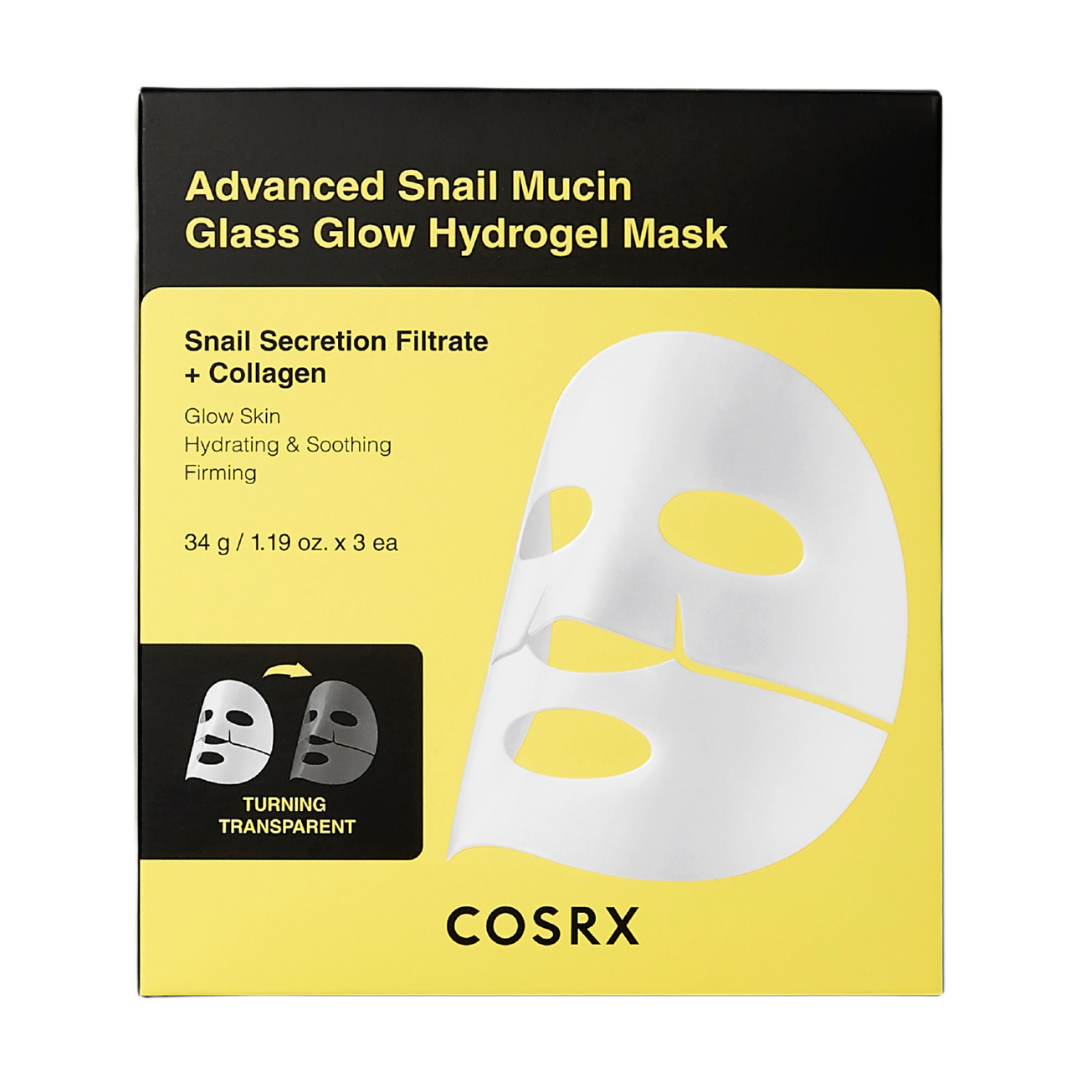 COSRX蜗牛玻璃光泽水凝胶面膜 3 kpl