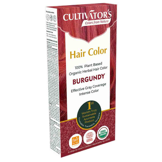 植物染发剂 酒红色 100 g｜Cultivators Hair Color Burgundy - Kasvihiusväri 100 g