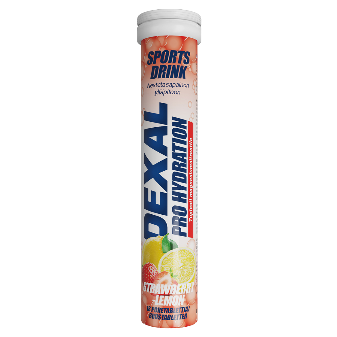 Dexal Pro Hydration Strawberry-Lemon - urheilujuoma 18 poretablettia｜Dexal Pro Hydration 草莓柠檬 - 运动饮料 18 poretablettia
