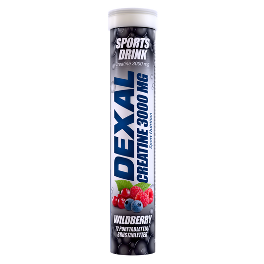 Dexal Sport Nutrition 肌酸 3000 毫克 - 森林莓味咀嚼片 12 片｜Dexal Sport Nutrition Creatine 3000 mg - Kreatiini 12 Poretablettia Metsämarja
