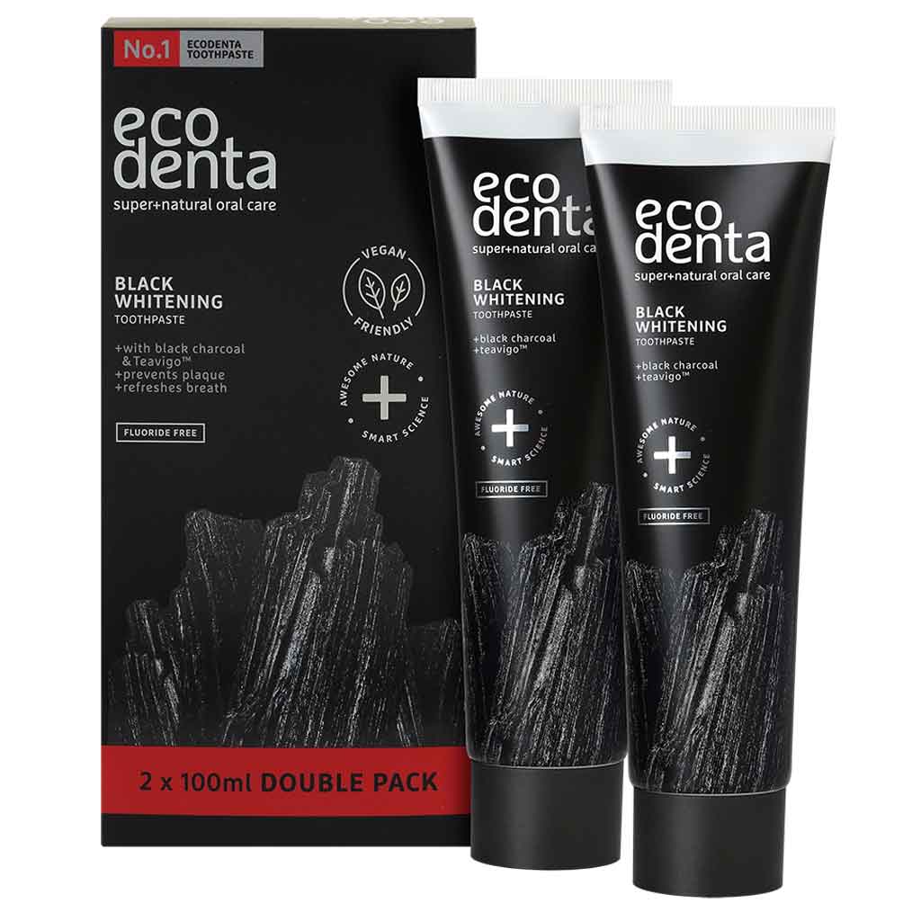 Ecodenta 活性炭牙膏 - 双支装 2 x 100 ml