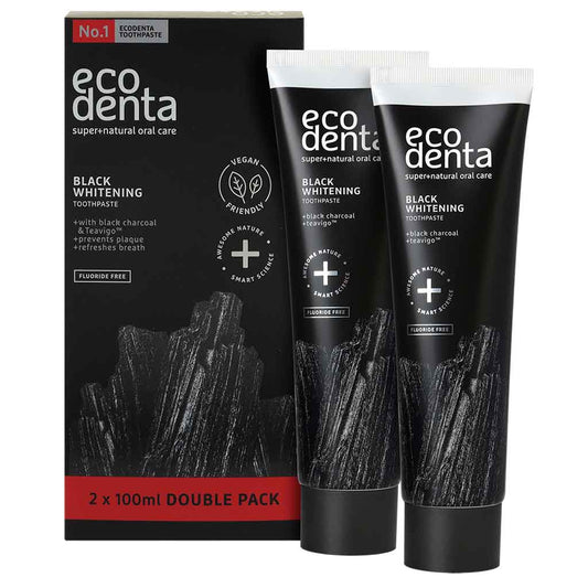 Ecodenta 活性炭牙膏 - 双支装 2 x 100 ml