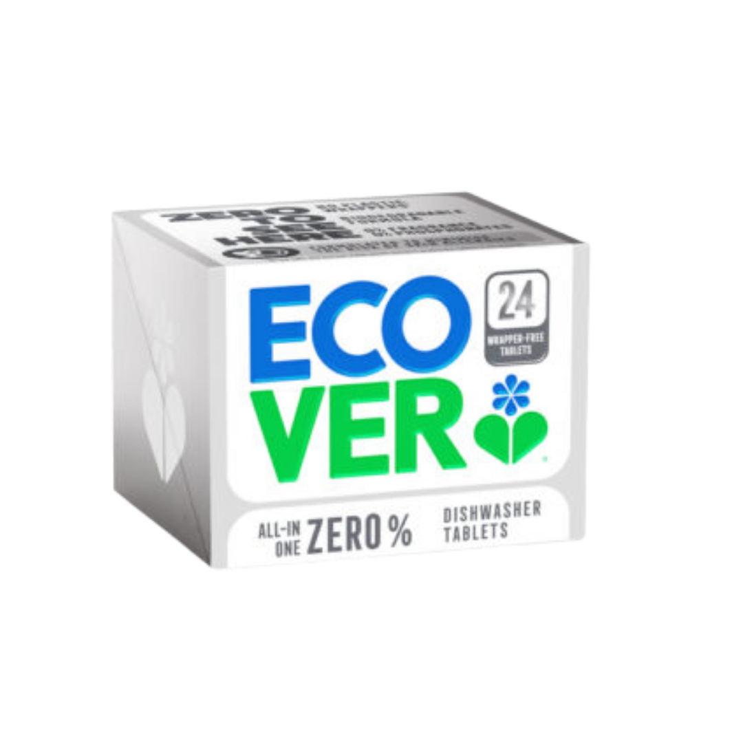 Ecover All-In-One Zero - Astianpesutabletti, tuoksuton 24 kpl｜Ecover 全能零添加洗碗机洗涤块 - 无香型 24 kpl