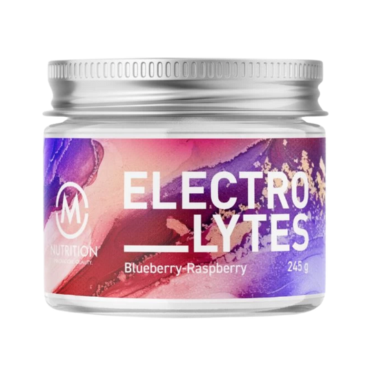 M-Nutrition Electrolytes - 电解质粉 蓝莓覆盆子味 245 g｜M-Nutrition Electrolytes - Elektrolyyttijauhe Mustikka & Vadelma 245 g