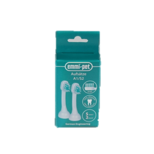 emmi®-pet 小型替换刷头（宠物超声波牙刷用） 2 kpl｜emmi®-pet pieni vaihtoharja ultraäänihammasharjaan lemmikeille 2 kpl